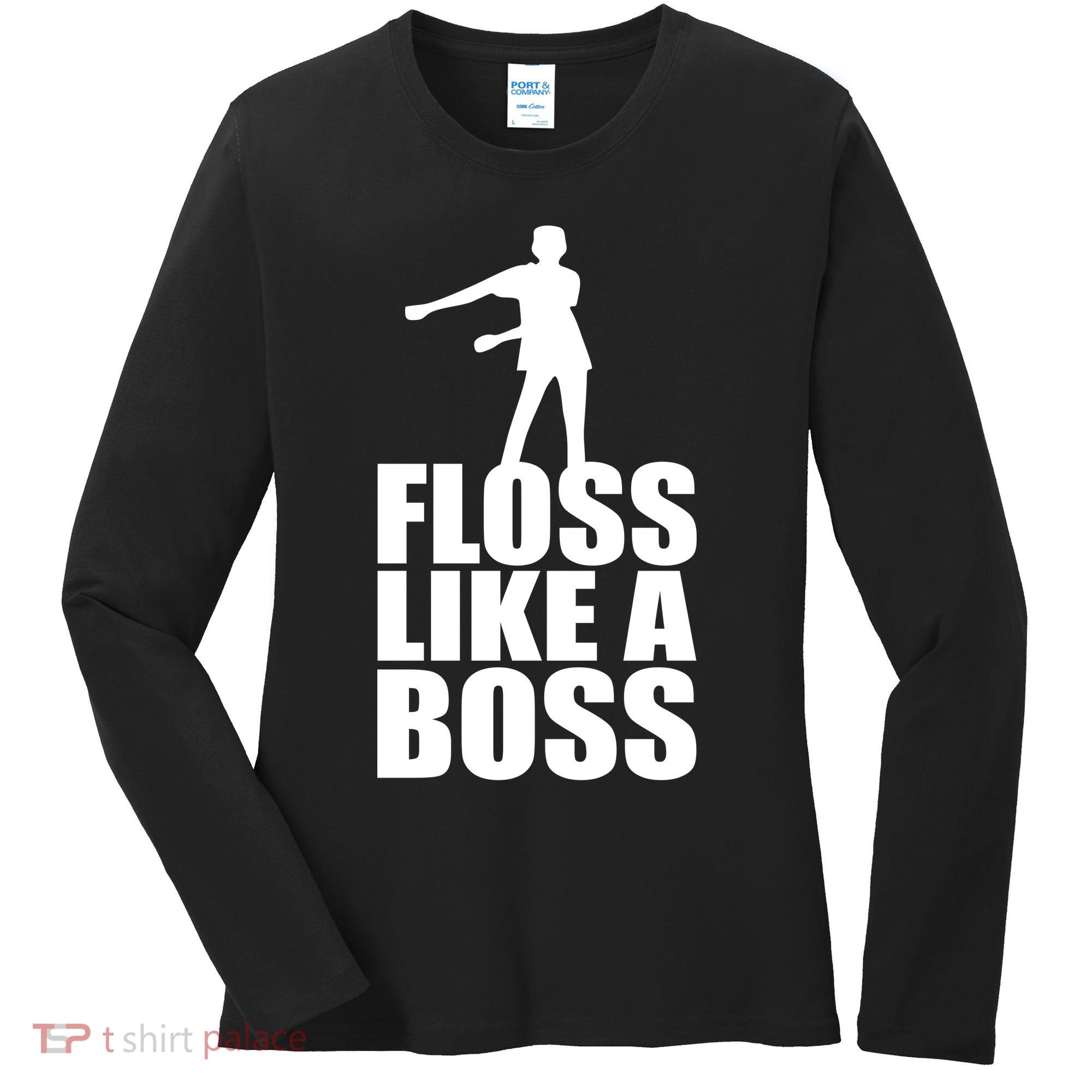 Floss Like A Boss Dance Logo Women's Long Sleeve Shirt