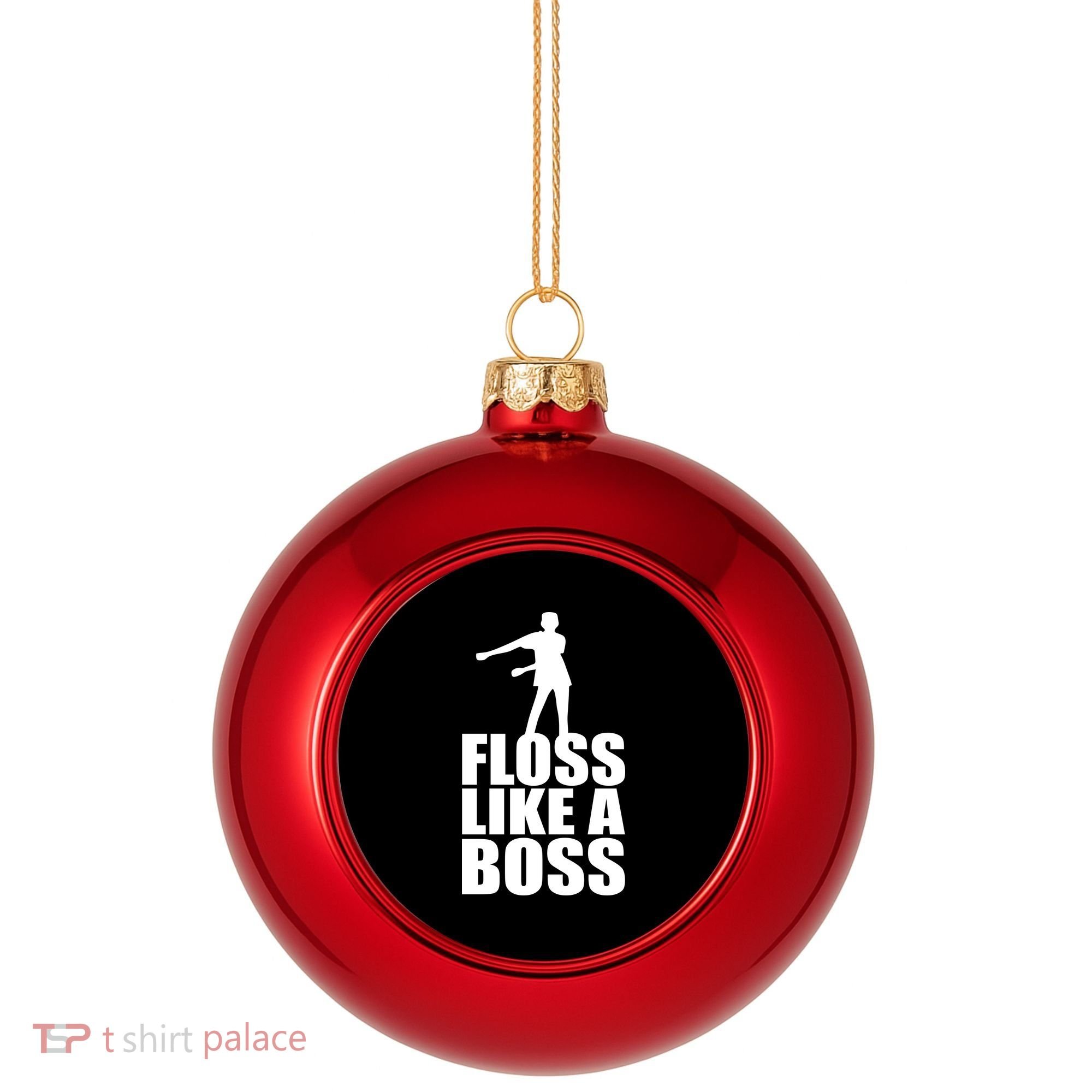 Floss Like A Boss Dance Logo Plastic Christmas Ball Ornament