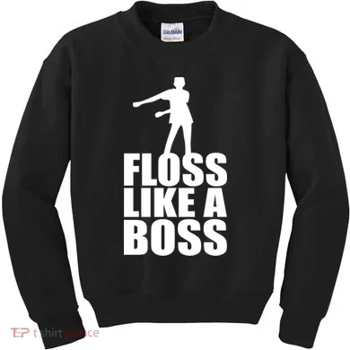 Floss Like A Boss Dance Logo Kids Sweatshirt