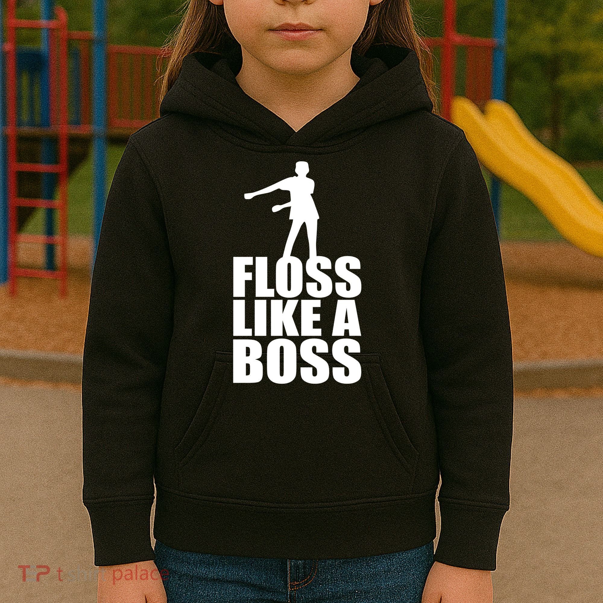 Floss Like A Boss Dance Logo Kids Hoodie