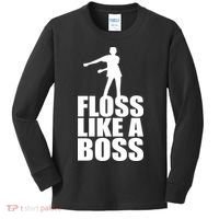 Floss Like A Boss Dance Logo Kids Long Sleeve Shirt thumb 0