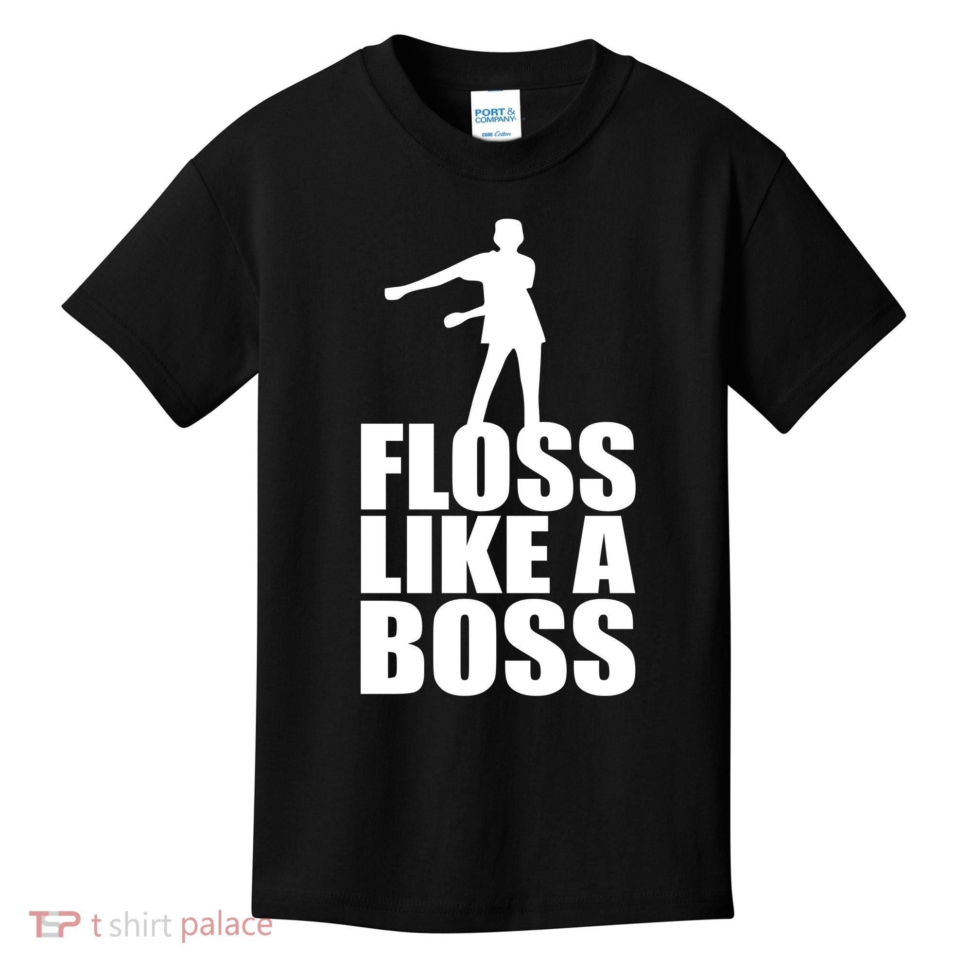 Floss Like A Boss Dance Logo Kids T-Shirt