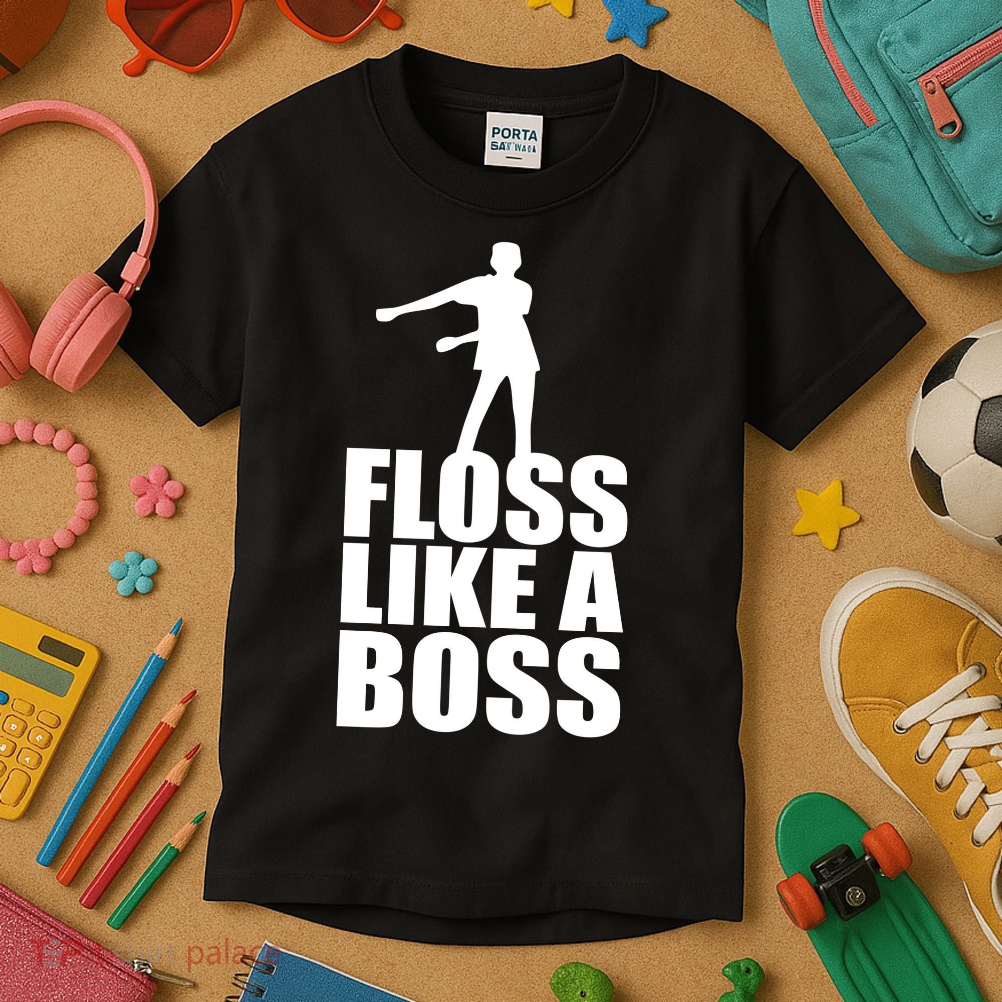 Floss Like A Boss Dance Logo Kids T-Shirt