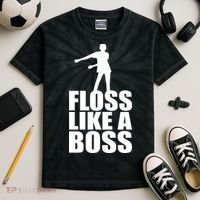 Floss Like A Boss Dance Logo Kids Tie-Dye T-Shirt thumb 2