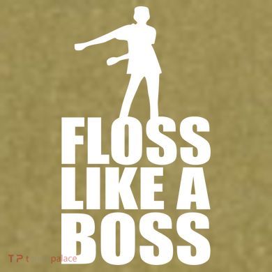 Floss Like A Boss Dance Logo Garment-Dyed Women's Muscle Tee