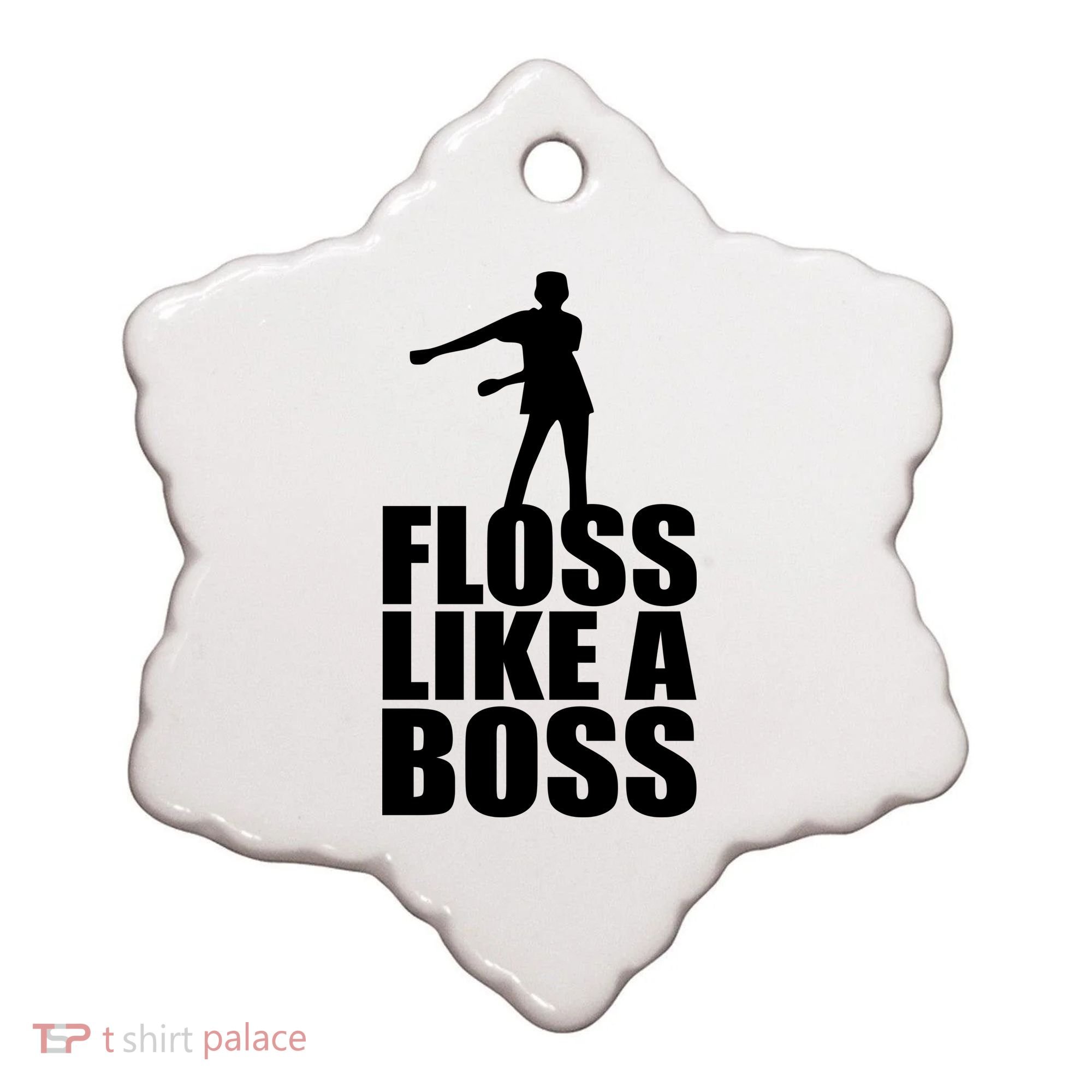 Floss Like A Boss Dance Logo Ceramic Ornament