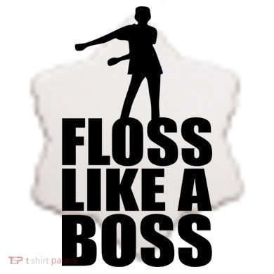 Floss Like A Boss Dance Logo Ceramic Ornament