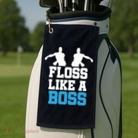 Floss Like a Boss Dance Move Golf Towel thumb 2