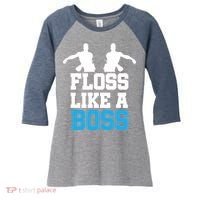 Floss Like a Boss Dance Move Women's Tri-Blend 3/4-Sleeve Raglan Shirt thumb 0