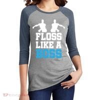 Floss Like a Boss Dance Move Women's Tri-Blend 3/4-Sleeve Raglan Shirt thumb 2
