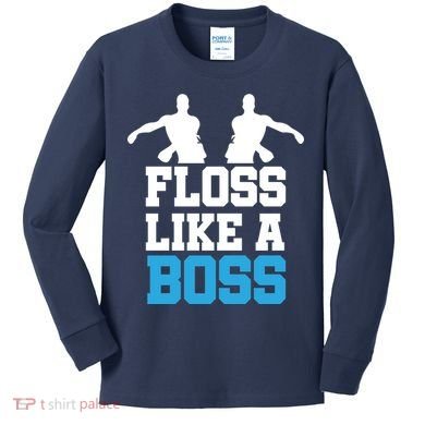 Floss Like a Boss Dance Move Kids Long Sleeve Shirt