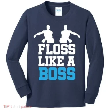Floss Like a Boss Dance Move Kids Long Sleeve Shirt