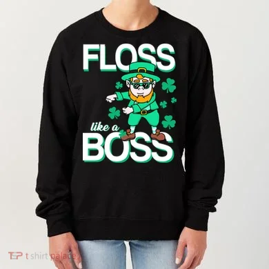 Floss Like A Boss Leprechaun Women's Sweatshirt