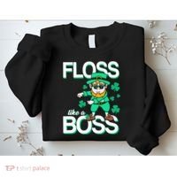 Floss Like A Boss Leprechaun Sweatshirt thumb 2