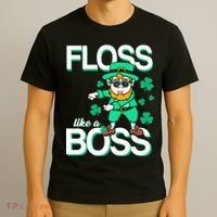 Floss Like A Boss Leprechaun T-Shirt thumb 3
