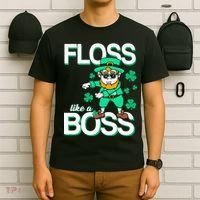 Floss Like A Boss Leprechaun T-Shirt thumb 6