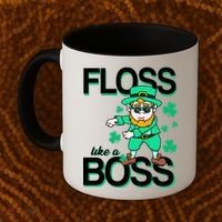 Floss Like A Boss Leprechaun Coffee Mug thumb 2