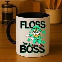 Floss Like A Boss Leprechaun Coffee Mug thumb 4