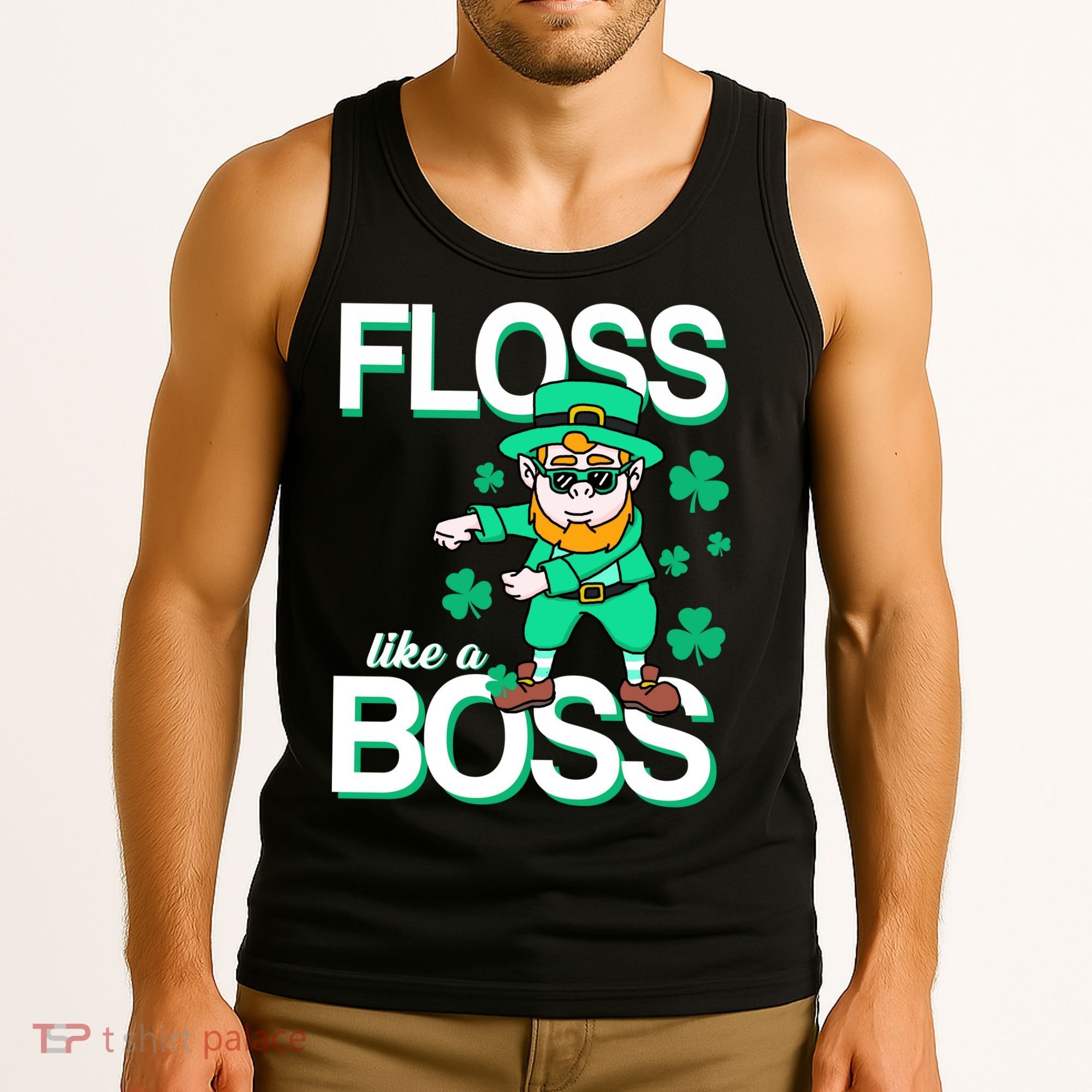 Floss Like A Boss Leprechaun Tank Top