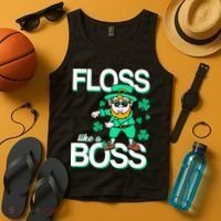 Floss Like A Boss Leprechaun Tank Top thumb 4