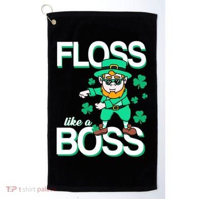 Floss Like A Boss Leprechaun Golf Towel