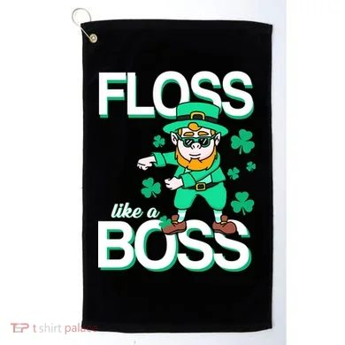Floss Like A Boss Leprechaun Golf Towel