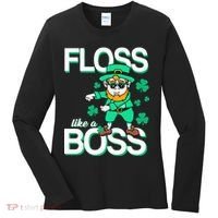 Floss Like A Boss Leprechaun Women's Long Sleeve Shirt thumb 0