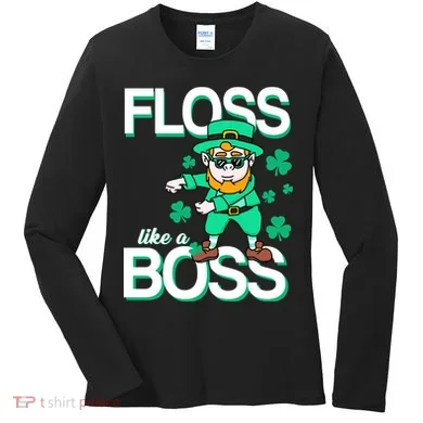 Floss Like A Boss Leprechaun Women's Long Sleeve Shirt