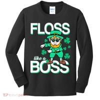 Floss Like A Boss Leprechaun Kids Long Sleeve Shirt thumb 0