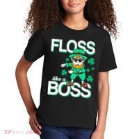 Floss Like A Boss Leprechaun Kids T-Shirt thumb 2