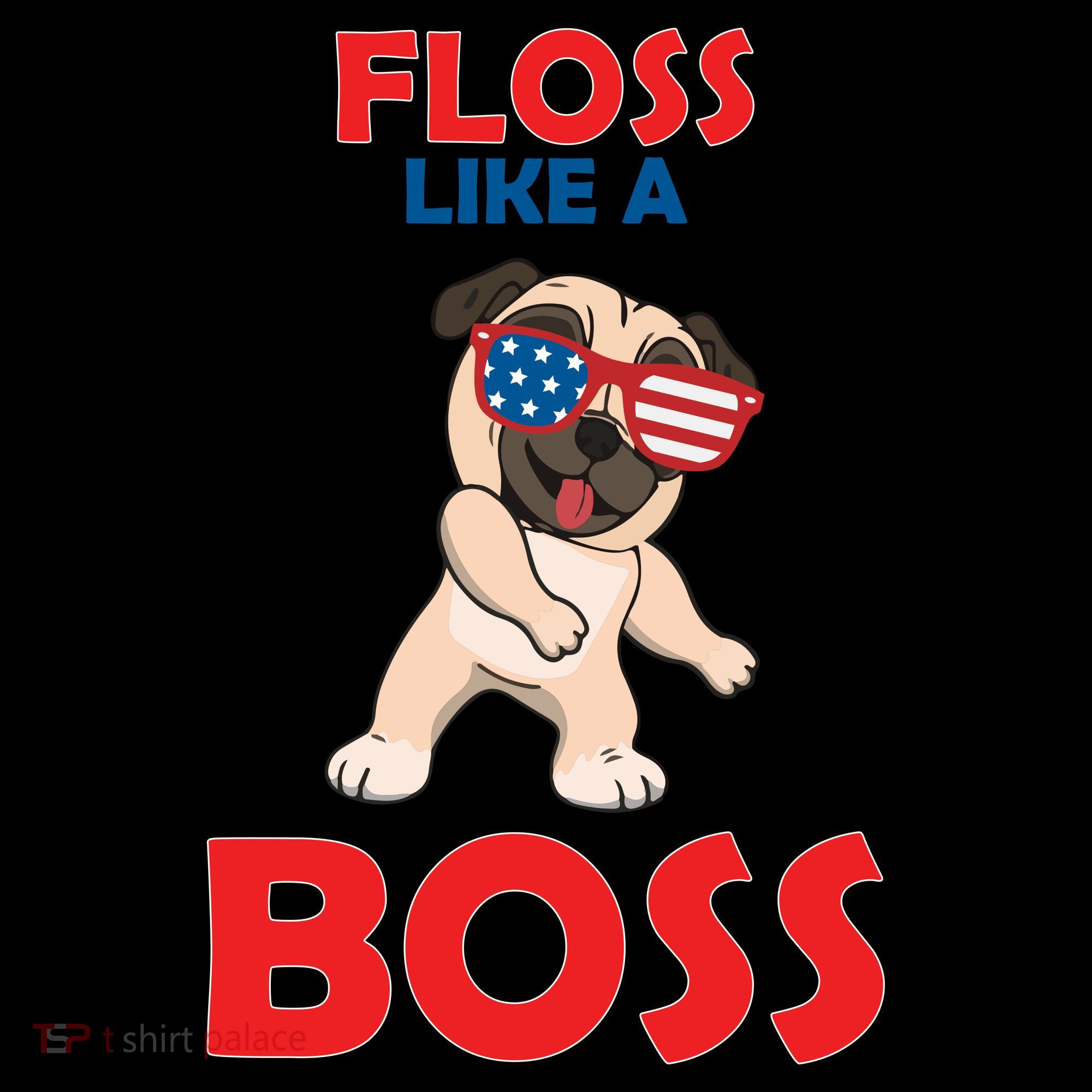 Floss Like A Boss Pug Dancing Backpack