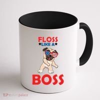 Floss Like A Boss Pug Dancing Coffee Mug thumb 1