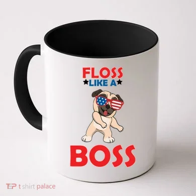 Floss Like A Boss Pug Dancing Coffee Mug