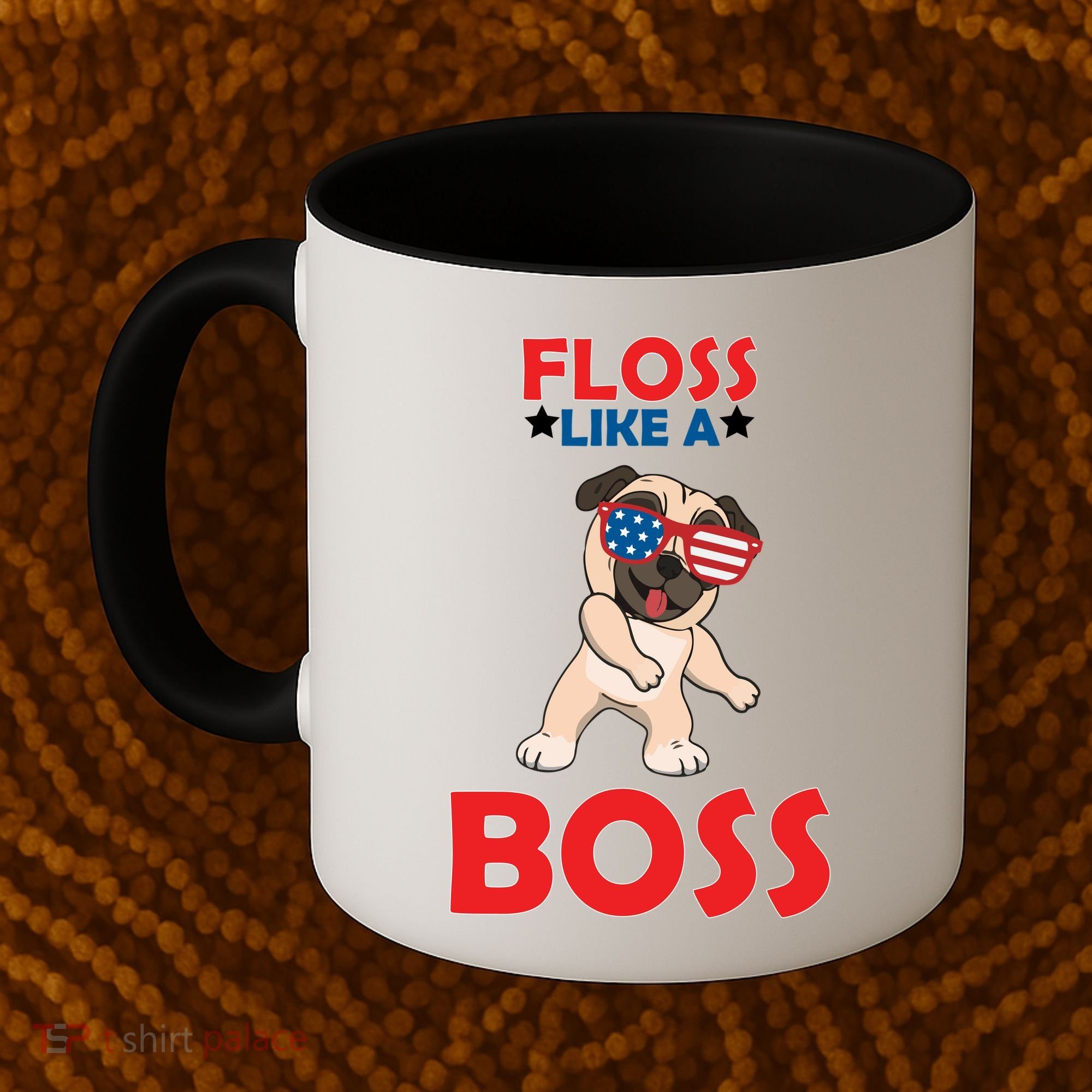 Floss Like A Boss Pug Dancing Coffee Mug