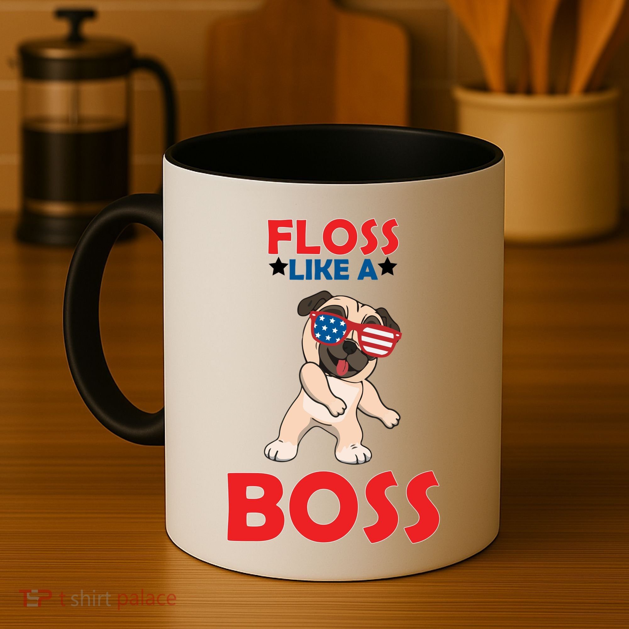 Floss Like A Boss Pug Dancing Coffee Mug