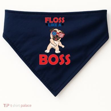Floss Like A Boss Pug Dancing USA-Made Doggie Bandana