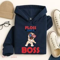 Floss Like A Boss Pug Dancing Hoodie thumb 4