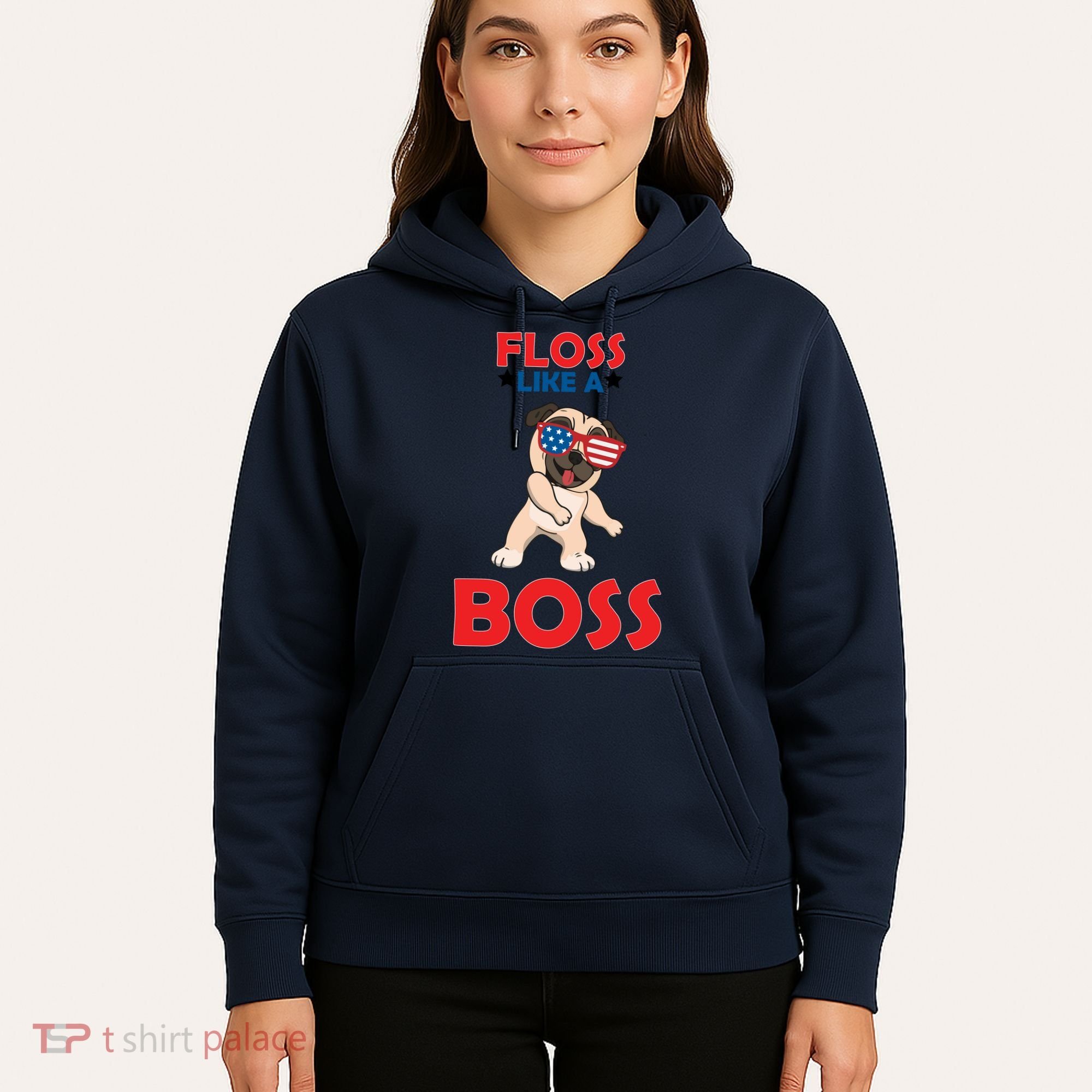 Floss Like A Boss Pug Dancing Hoodie