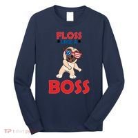 Floss Like A Boss Pug Dancing Long Sleeve Shirt thumb 0