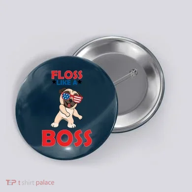 Floss Like A Boss Pug Dancing Button
