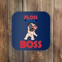 Floss Like A Boss Pug Dancing Coaster thumb 0