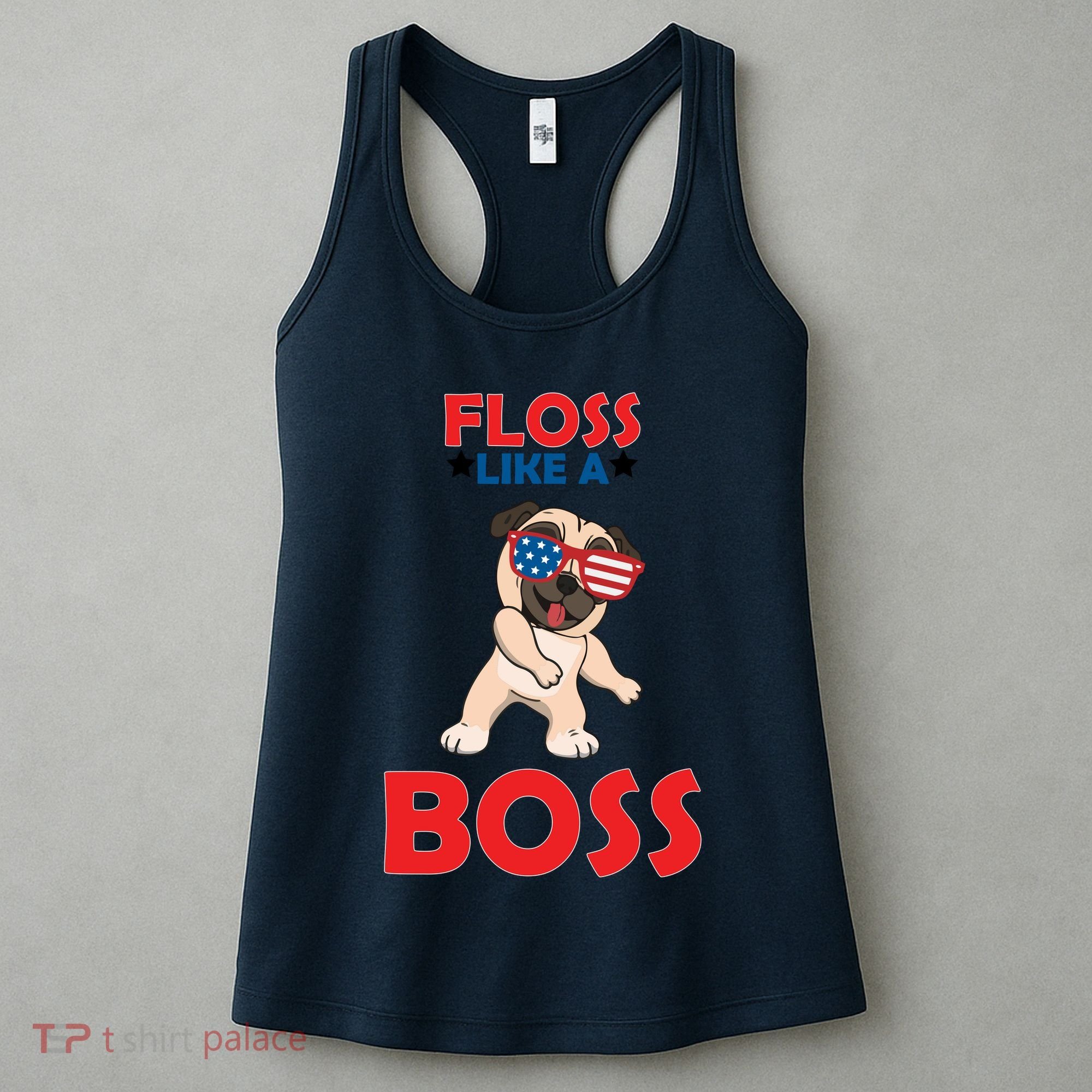 Floss Like A Boss Pug Dancing Women's Tank Top