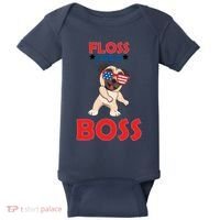 Floss Like A Boss Pug Dancing Baby Bodysuit thumb 0