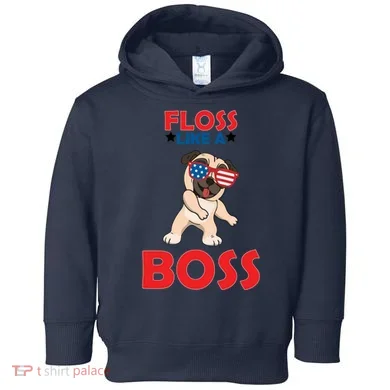 Floss Like A Boss Pug Dancing Toddler Hoodie