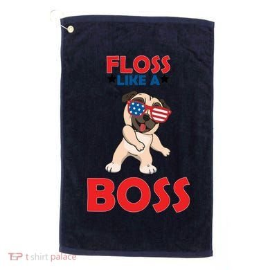 Floss Like A Boss Pug Dancing Golf Towel