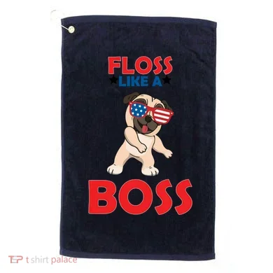 Floss Like A Boss Pug Dancing Golf Towel