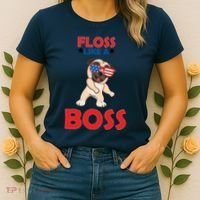 Floss Like A Boss Pug Dancing Women's T-Shirt thumb 2