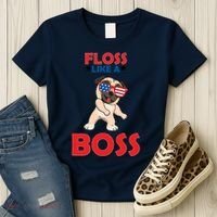 Floss Like A Boss Pug Dancing Women's T-Shirt thumb 3