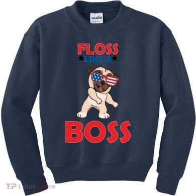 Floss Like A Boss Pug Dancing Kids Sweatshirt