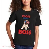 Floss Like A Boss Pug Dancing Kids T-Shirt thumb 2